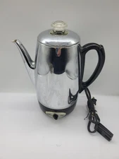 Vintage Sunbeam Deluxe 8 Cup Electric Coffee Maker Percolator Model AP16