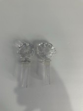 Floral Sculptured Crystal Glass Bottle Stoppers