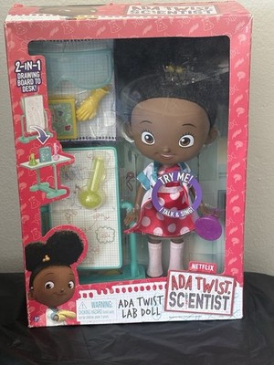Just Play Ada Twist Scientist Interactive Lab Doll 12.5in w/ Desk & Accessories