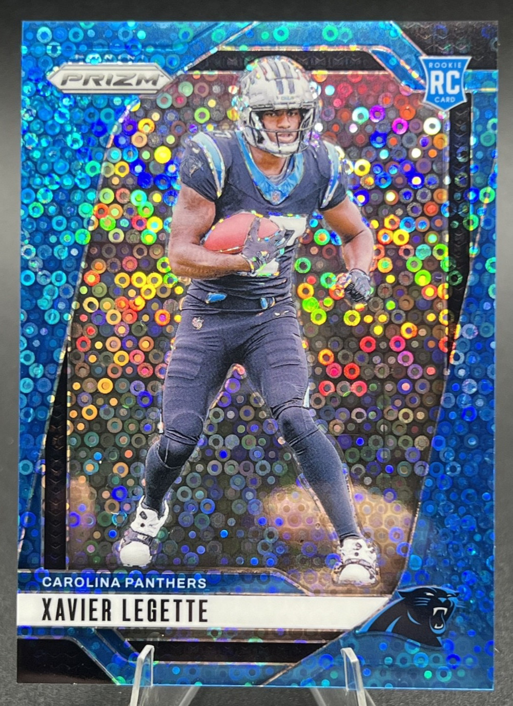2024 Prizm-Blue Disco No Huddle Prizm #398 Xavier Legette /99 (RC) Color Match!