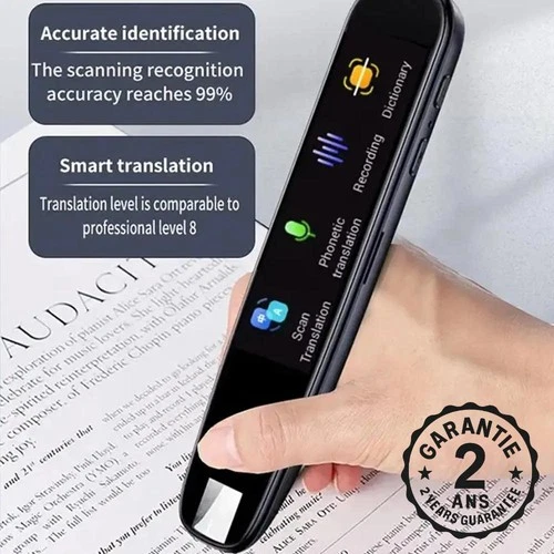 Stylo de Traduction de Textes Traducteur IA Scanner Hors Ligne + de 120 Langues