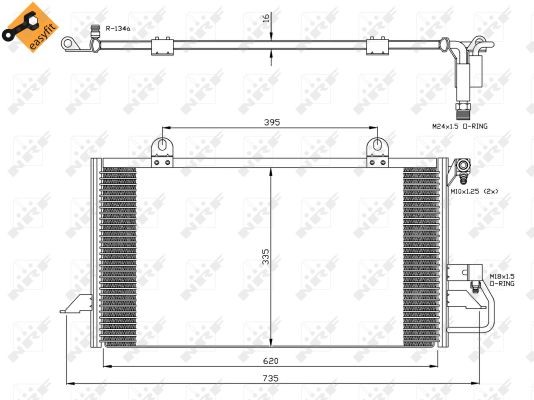 Fits NRF 35248 AIR CONDITIONING RADIATOR AUDI 80 91-  ⭐UK Stock⭐