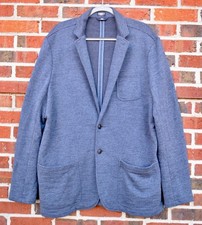 Faherty Reserve Men's 2XL Inlet Knit Blazer Deep Navy Melange Cotton Blend