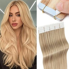Real Remy Hair Tape Iin Human Hair Extensions Invisible Adhesive Skin Weft Thick