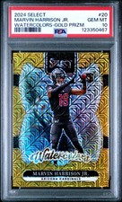 Marvin Harrison Jr 2024 Select Gold Watercolors PSA 10 2/10