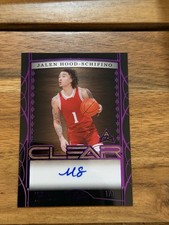 2022-23 Leaf Trinity Jalen Hood-Schifino #BA-JHS Black Purple Clear #/1 (AU, RC)