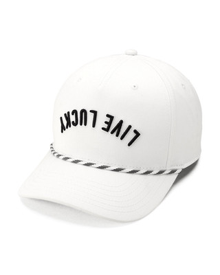 Black Clover American Upside Down Luck 15 Golf Hat NEW Adjustable Snapback White