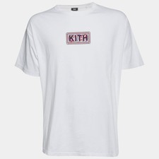 Kith White Logo Needlepoint Jersey TShirt XL