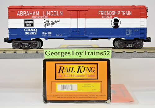 MTH RAILKING 3-RL O #36262 CB&Q BURLINGTON FRIENDSHIP REFRIGERADO MODERNO 30-7834 NUEVO EN CAJA | Condition: New