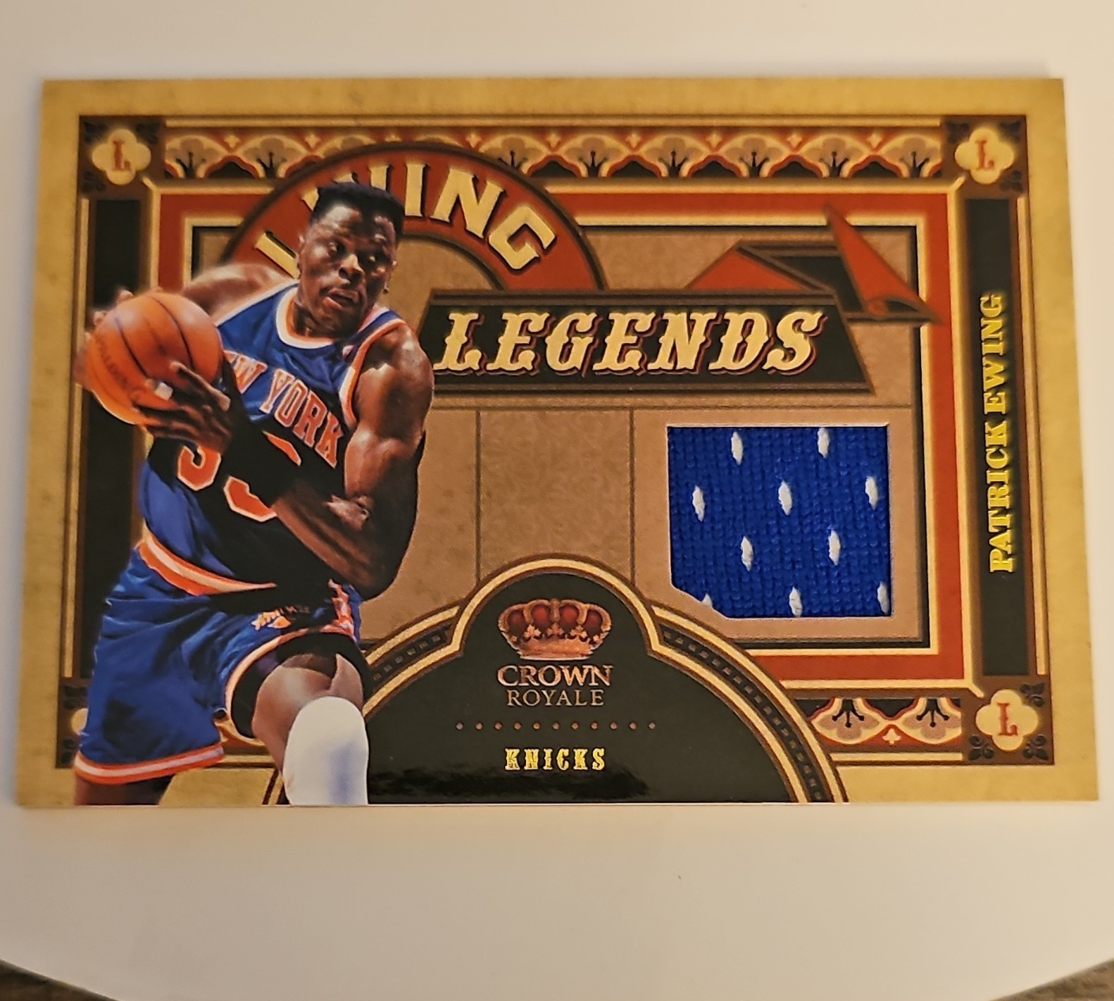 Panini 2009-10 Crown Royale Living Legends Patrick Ewing Materials #'d 041/299