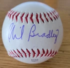 Phil Bradley Autographed/Signed Baseball AND (4) Autographed/Signed Cards