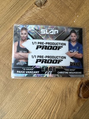 2025 Leaf Metal Power Slap Paige Vanzant Christine Wolmarans 1/1 Mint Rare !