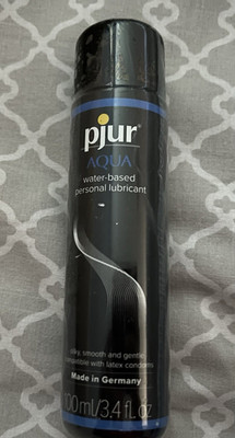 pjur AQUA Water-Based Personal Lubricant, Latex Condom Compatible, 3.4 fl oz