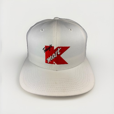 #ad Vintage Today#x27;s Kmart Hat 90s Snapback Department Store White Cap MADE IN USA $28.00