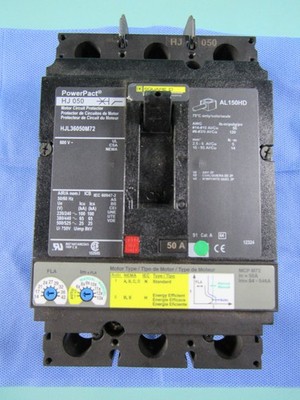 Square D Powerpact HJ 050 Circuit Breaker HJL36050M72 50A Trip 600V 3P 50 Amp