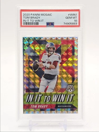 TOM BRADY 2020 MOSAIC IN IT TO WIN IT MOSAIC PRIZM GEM MT PSA 10 Q3813