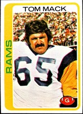 1978 Topps Football EX+ #80 Tom Mack Los Angeles Rams