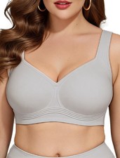 Womens Jelly Strip Wireless Push Up Bra, Seamless Full Coverage No Underwire ...