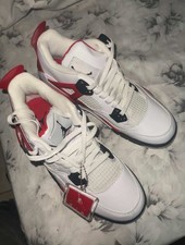 Jordan Air Jordan 4 Retro OG Fire Red White Red Black Mid Top Lace Up Sneaker