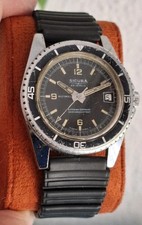 VINTAGE SICURA BREITLING SKIN DIVER AUTOMATIC SWISS WATCH 25 JEWELS MENS 1968