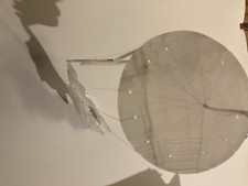 Marble White Mobile/wind Chime. 12 Birds. 22 Inches In Length