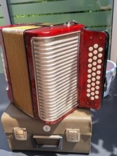 Akkordeon Hohner  Corona II perlrot historisch (ca. 1958)
