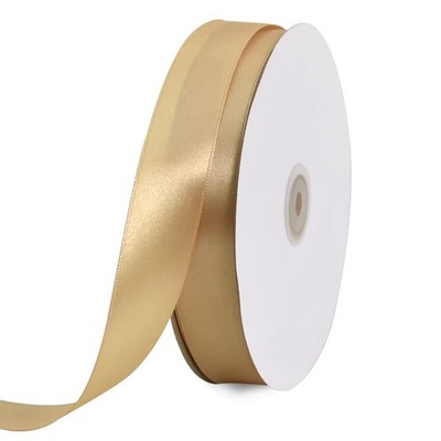 1 Inch x 100 Yards Gold Satin Ribbon Thin Solid Color Gift Wrapping Crafts