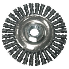 Stringer Bead Wheel Brush, 7 in D x 3/6 in W, 0.02 in, Carbon Steel ORS Nasco