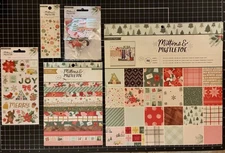 Crate Paper MITTENS & MISTLETOE 12X12 6x8 Paper, Stickers, Ephemera, Dots LOT