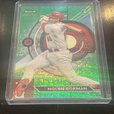 2023 Topps Finest Green Sparkle RC Nolan Gorman 006/125