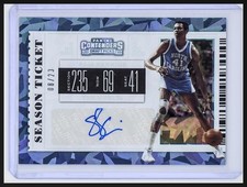 2019 Panini Contenders Draft Sam Perkins Cracked Ice Ticket Auto /23 UNC HOF