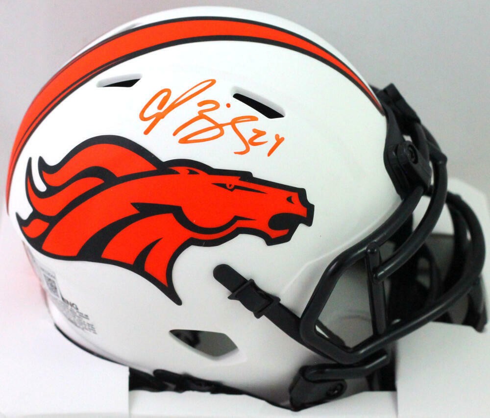 Champ Bailey Autographed Signed Denver Broncos Lunar Speed Mini Helmet-Beckett W*Orange 