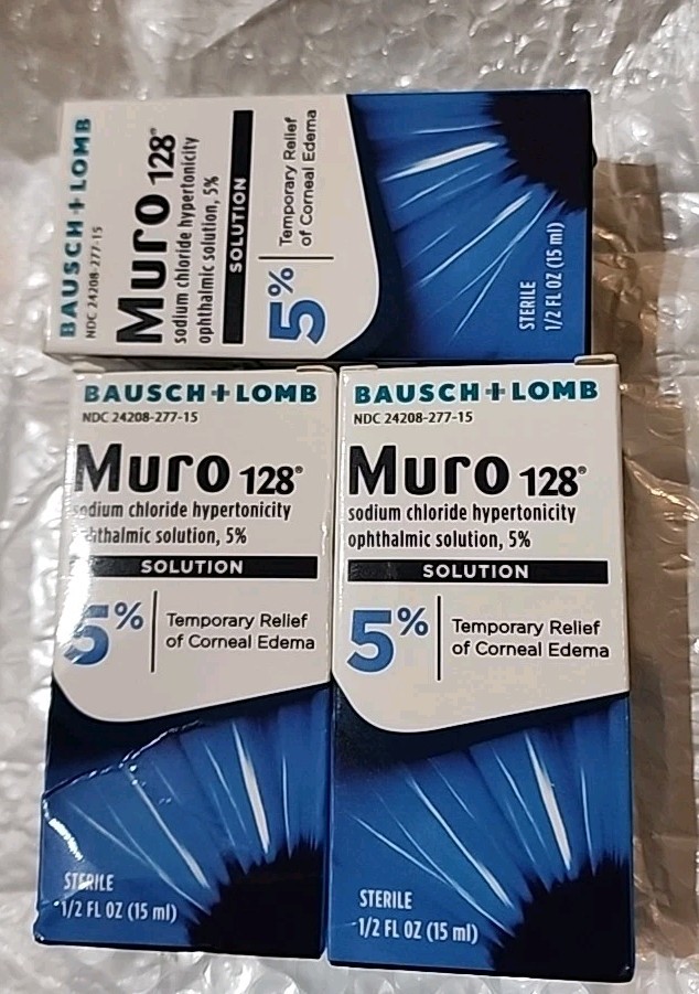 Bausch and Lomb Muro 128 5% Ointment 0.12 oz BB 7/25  Bundle