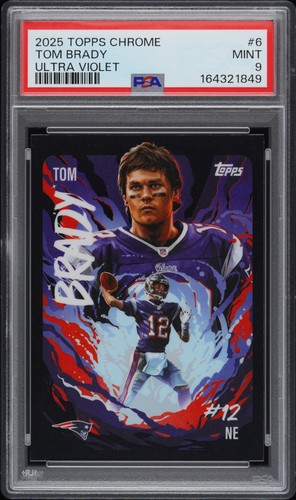 2025 TOPPS CHROME ULTRA VIOLET #6 TOM BRADY PSA 9