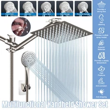 High Pressure Rain Shower Head Combo Rainfall Showerhead w/ 5 Water Spray Modes