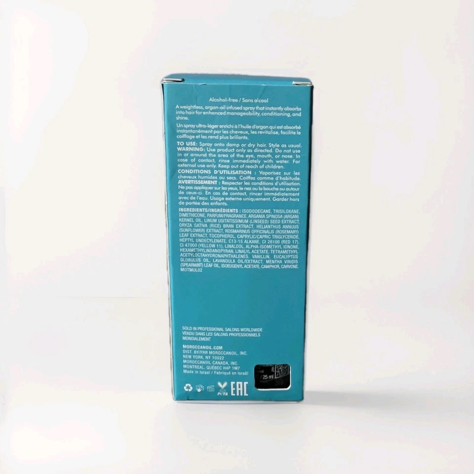 Moroccanoil Treatment Mist Hair Ultra Light 0.85 fl oz / 25 ml New In Box - Image 2 of 2