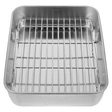 Stainless Grill Plate Barbque Pans Roasting Steel Trays for Food