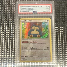 The Pokémon Company Snorlax 158/214 SM Unbroken Bonds Holo Rare EN 2019 PSA 9 on eBay