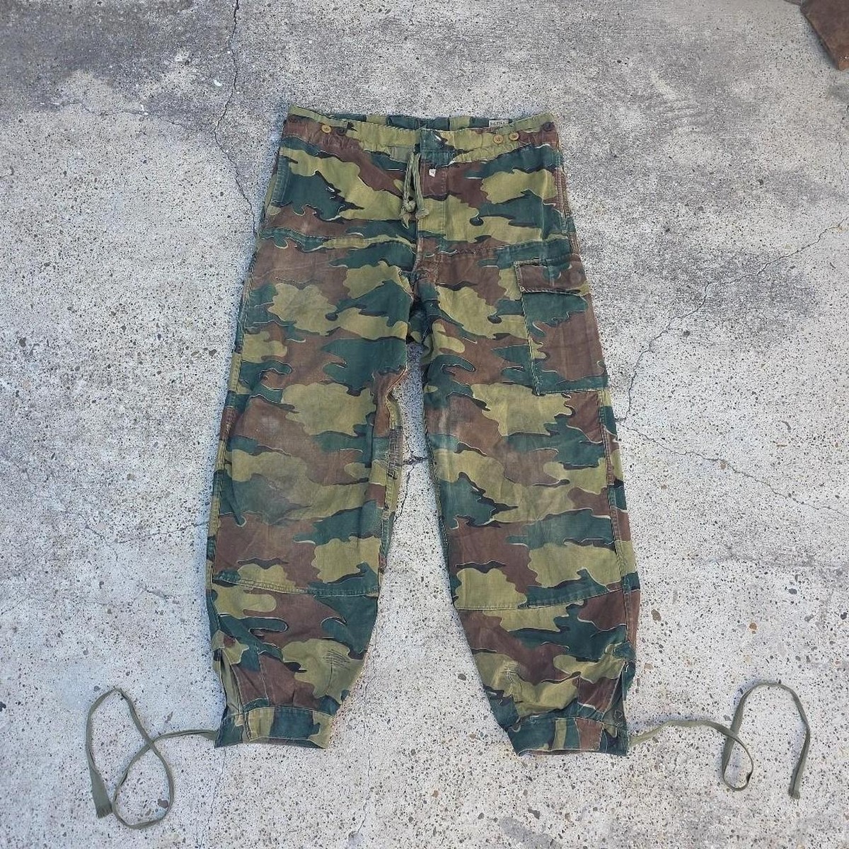 Vintage 50s 1958 Belgian Jigsaw Brushstroke Camo Pants Begetex | eBay