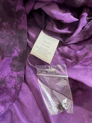 Rebecca Taylor 100% Silk Tunic Smock Waist V-Neck Peasant Top Boho Size 10 NWT - Picture 5 of 6