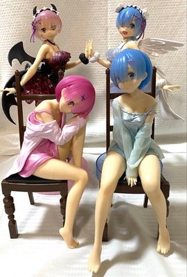 Re: Zero Ram Rem Figurenset 4 Stück Sammlerstücke Anime Figuren Authentic...