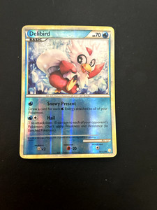Delibird 39/123 Heartgold & Soulsilver Reverse Holo - Pokemon Trading Card
