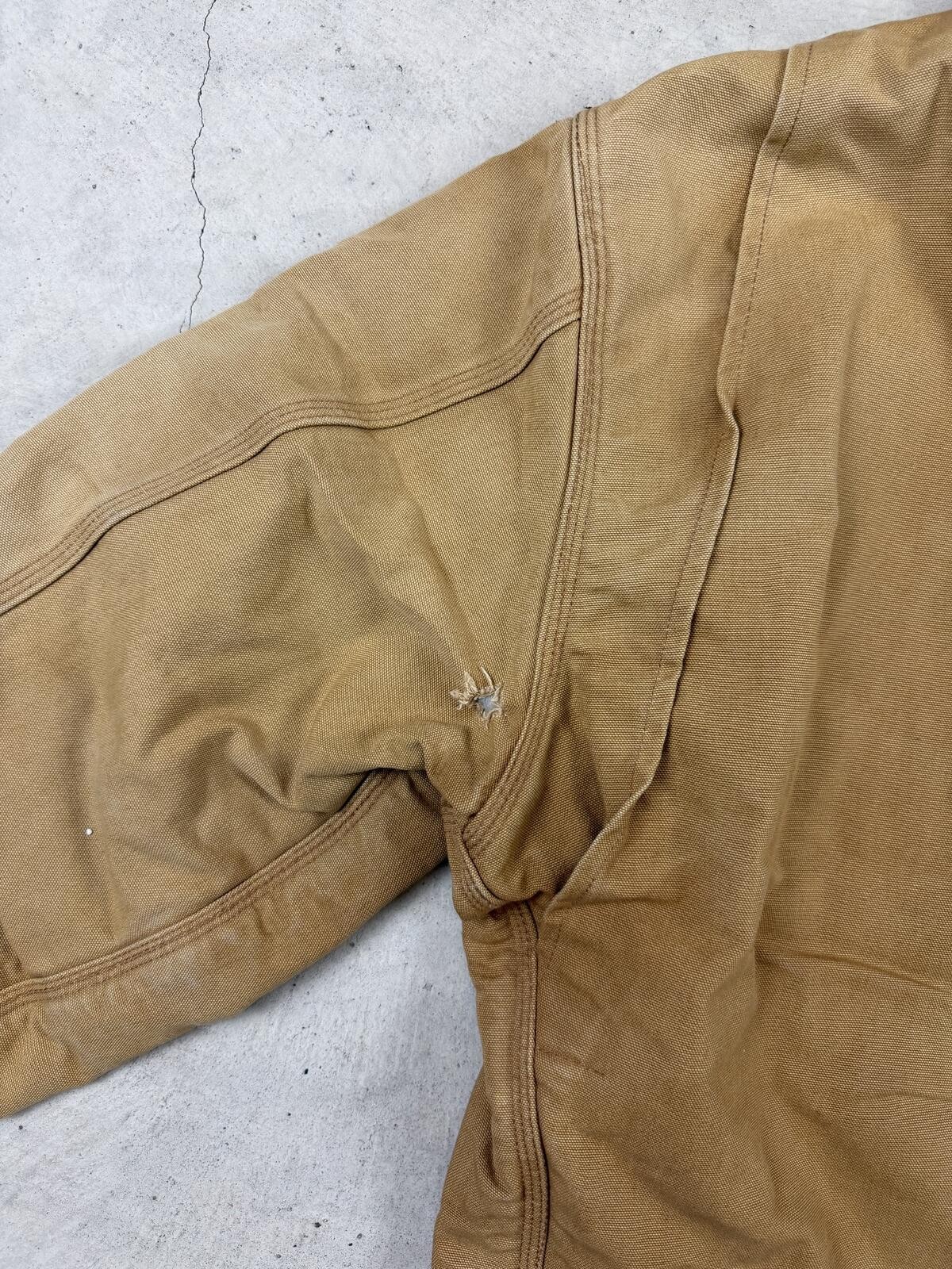 Vintage Carhartt Tan Detroit 90s Cropped Rare Faded Workwear Jacket image 7