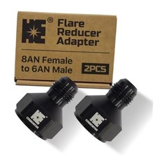 Cosmostar 2 PCS 8 AN Female to 6 AN Male Flare Reducer Adapter - 8AN to 6AN