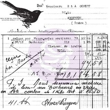 Finnabair Clear Stamp 2.5"X2.5" Old Receipt