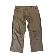 Kuhl Radikl Mens 36x30 Brown Hiking Work Pants Hybrid Knit Gusset Outdoor