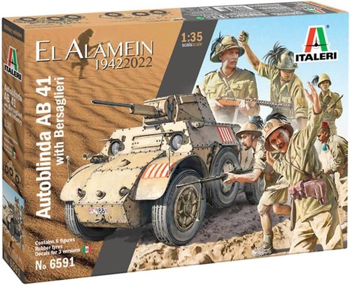 Italeri 6591 1:35 AB 41 with Bersaglieri Italian Infantry - Model Building Kit,  - Picture 2 of 5