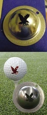 1 only TIN CUP GOLF  BALL MARKER - DOUBLE EAGLE - EASY TO DO & Yours for life
