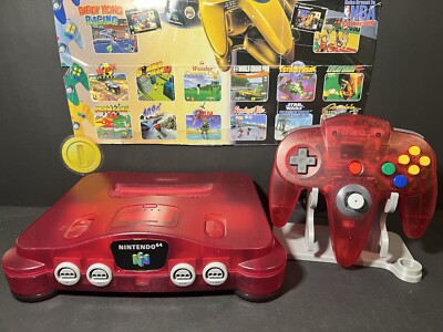 NINTENDO 64 || WATERMELON RED + CONTROLLER || RARITÄT || BLITZVERSAND ||
