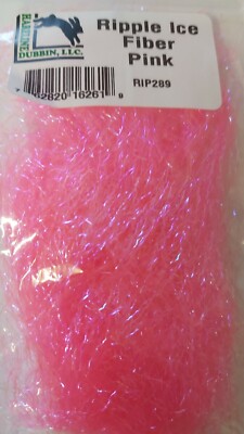 Hareline Fly Tying Synthetics ''  RIPPLE ICE FIBER '' color: PINK